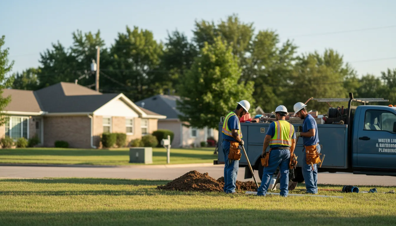 Residential water line and bathroom plumbing service in Marshall, TX